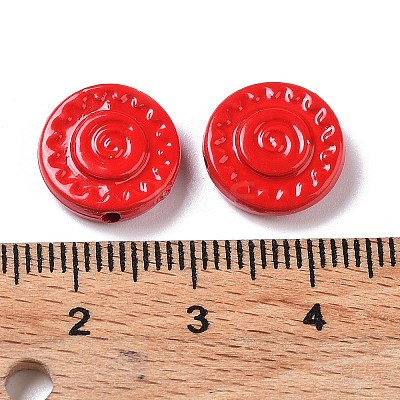 Spray Painted Alloy Bead PALLOY-H134-49-1