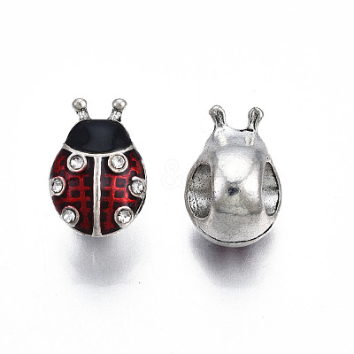 Rack Plating Alloy Enamel European Charms MPDL-N039-223-1