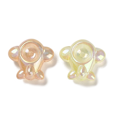 Airplane UV Plating Luminous Rainbow Iridescent Acrylic Beads LACR-R001-06A-1