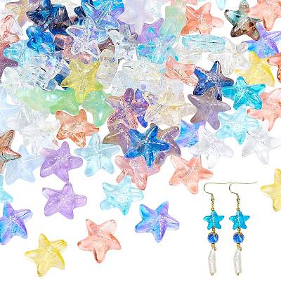 100Pcs Transparent Glass Beads GLAA-SZ0002-45-1