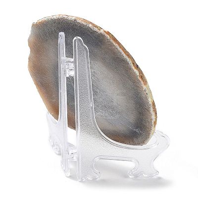 Printed Natural Agate Slice Stone Ornament DJEW-M011-03F-1