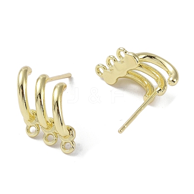 Brass Stud Earring Findings KK-B087-08G-1