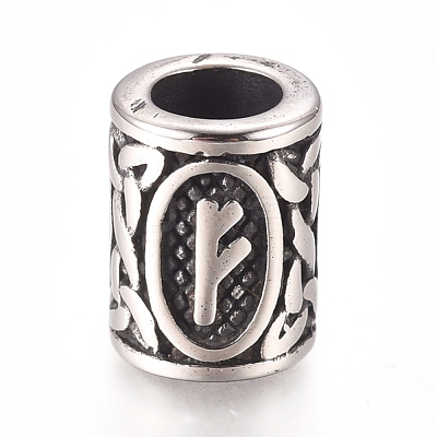 304 Stainless Steel European Beads OPDL-G010-07AS-08B-1
