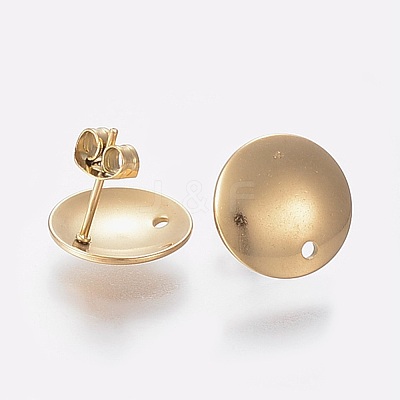 Ion Plating(IP) 304 Stainless Steel Stud Earring Findings STAS-K184-03-01G-1