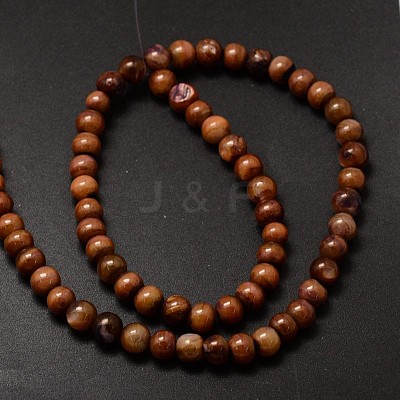 Natural Freshwater Shell Round Bead Strands SHEL-M012-03-1