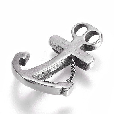 304 Stainless Steel Hook Clasps STAS-O114-080AS-1