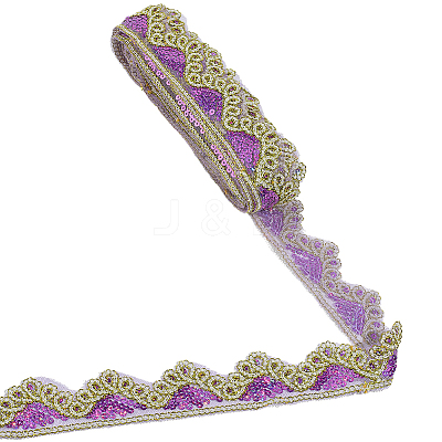 Sparkle Polyester Lace Ribbon SRIB-WH20020-049B-1