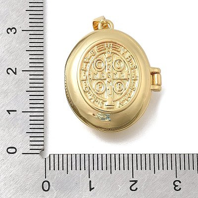 Brass Locket Pendants KK-D431-030A-G-1