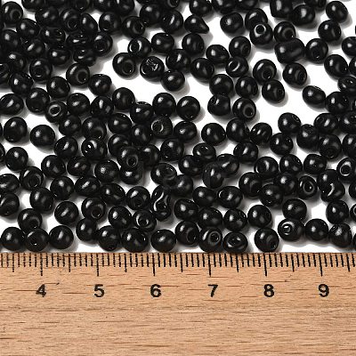 6/0 Opaque Baking Paint Glass Seed Beads SEED-M012-02A-12-1