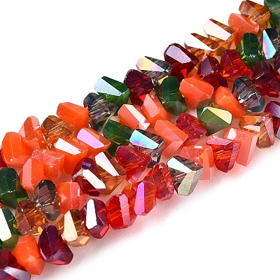 Electroplate Glass Beads Strands X-GLAA-T023-A17-01-1