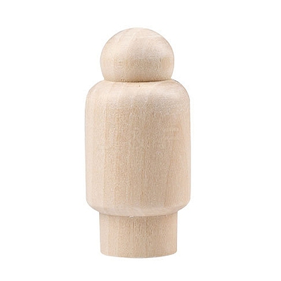 Unfinished Wooden Peg Dolls WOCR-PW0003-72E-1