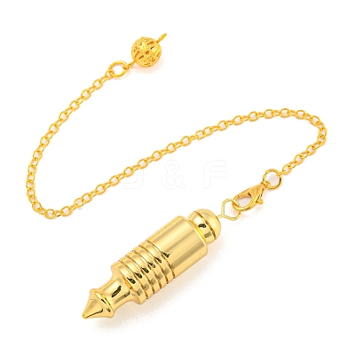 Rack Plating Brass Pointed Dowsing Pendulums AJEW-B106-03G-1