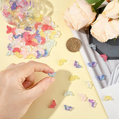 150Pcs 6 Colors Transparent Glass Beads Sets GLAA-YW0004-98-1