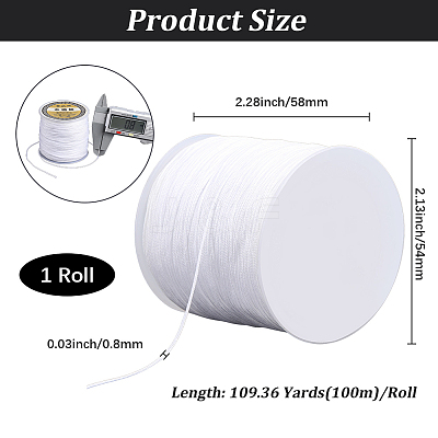 100M Round Nylon Braided Cord NWIR-PA0001-02B-1