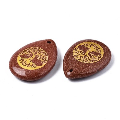 Synthetic Goldstone Pendants G-T122-71J-1