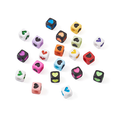 450Pcs 3 Style Opaque Acrylic Beads OACR-CW0001-02-1