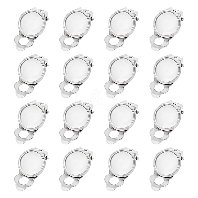 Non-Tarnish 304 Stainless Steel Clip-on Earring Findings LS-STAS-S079-81A-1