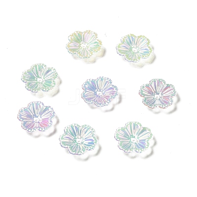 Opaque Acrylic Bead Caps OACR-H016-04-1