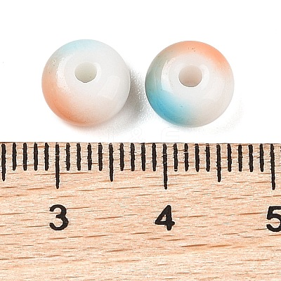 Opaque Spray Painted Glass Beads X1-GLAA-G118-01M-1