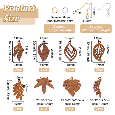 DIY Leaf Earring Making Kit DIY-OC0004-44-1