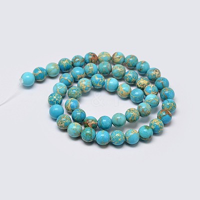 Natural Imperial Jasper Beads Strands G-I122-6mm-10-1