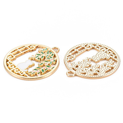 Alloy Enamel Pendants X-ENAM-S126-103-NR-1