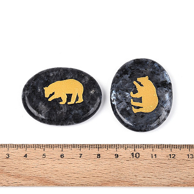 Natural Larvikite Cabochons G-T143-28C-1