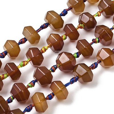 Natural Red Agate Beads Strands G-C258-03-1