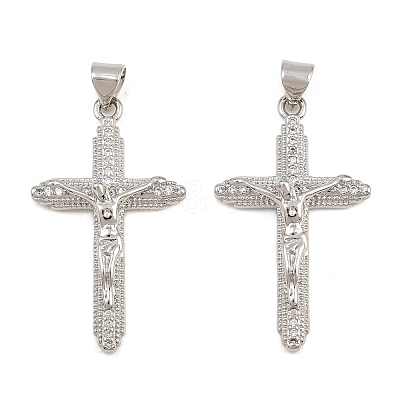 Easter Brass Micro Pave Clear Cubic Zirconia Pendants CU-CBADC6C-09P-03-1