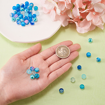 200Pcs 10 Styles DIY Glass Round Beads Sets DIY-CJ0001-96-1