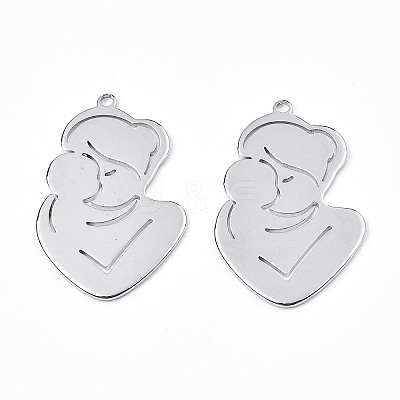 Non-Tarnish 201 Stainless Steel Pendants LS-STAS-N098-070P-1