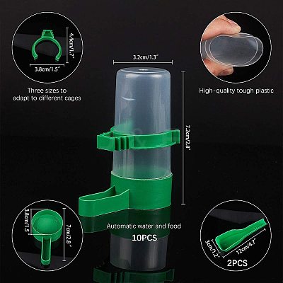 No Drip Small Animal Water Bottle and Plastic Pet Food Scoops AJEW-GA0002-02S-1