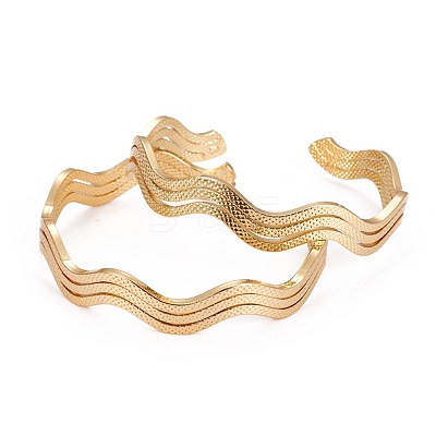 Long-Lasting Plated Brass Cuff Bangles BJEW-E370-07G-1