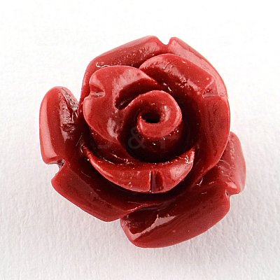 Dyed Flower Synthetical Coral Beads CORA-R011-33J-1