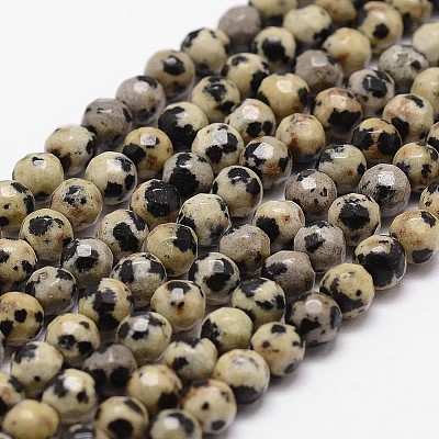 Natural Dalmatian Jasper Beads Strands X-G-D840-49-4mm-1