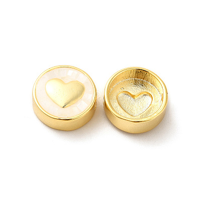 Rack Plating Brass Enamel Beads ENAM-D044-02G-02-1