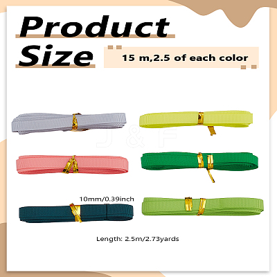 22.5M 6 Colors Grosgrain Ribbon OCOR-LP0002-61-1
