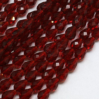 Glass Beads Strands EGLA-E010-8x12mm-06-1