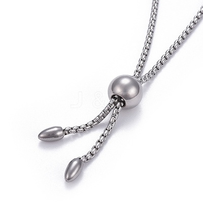Tarnish Resistant 304 Stainless Steel Slider Bracelet/Bolo Bracelets Making X-MAK-L024-01P-1