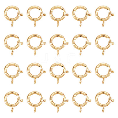 20Pcs Brass Spring Ring Clasps KK-TA0008-85G-02-1