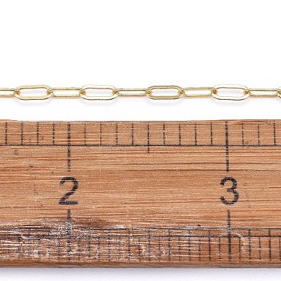 3.28 Feet Soldered Brass Paperclip Chains X-CHC-G005-06G-1
