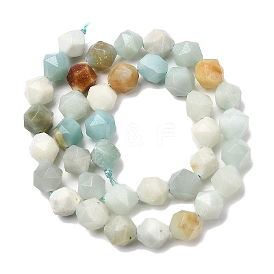 Natural Flower Amazonite Beads Strands G-Z119-A08-03-1