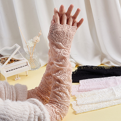 4 Pairs 4 Colors Polyester Long Oversleeves AJEW-HY0003-44-1