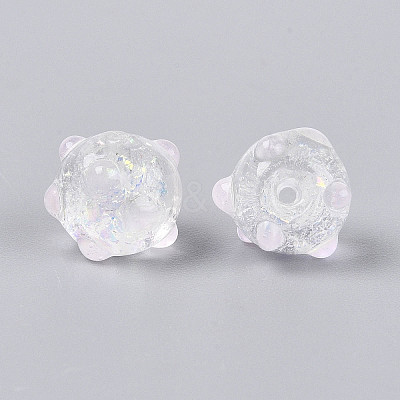 Handmade Foil Lampwork Beads Strands FOIL-T008-02H-1