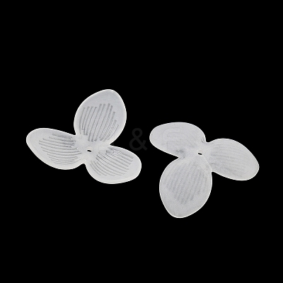 3-Petal Frosted Acrylic Bead Caps SACR-F016-01B-1