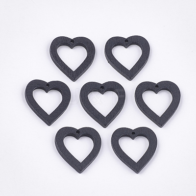 Painted Poplar Wood Pendants WOOD-T021-06D-1