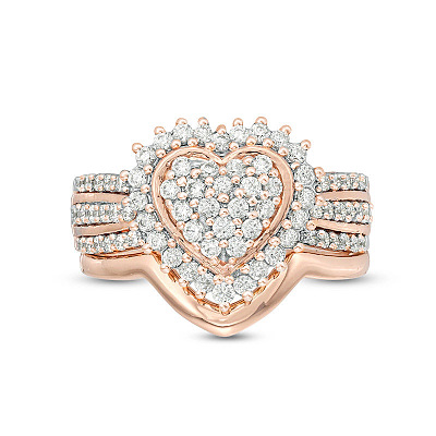 2Pcs Alloy with Crystal Rhinestone Finger Rings FS-WG59BB6-09-1