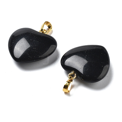 Natural Obsidian Pendants G-G956-B40-G-1