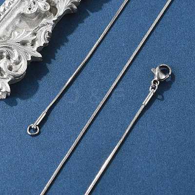 Tarnish Resistant 304 Stainless Steel Snake Chain Necklaces NJEW-F112-39-1