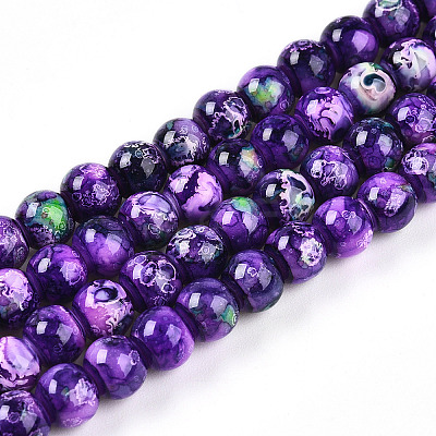 Baking Paint Glass Beads X1-DGLA-N003-6mm-A07-1